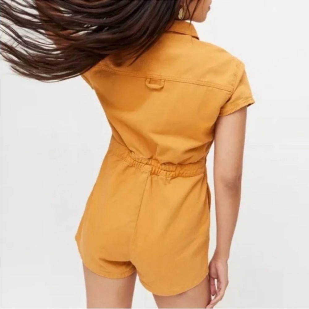 BDG Joey Utility Romper in Yellow